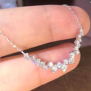 Curved CZ Necklace